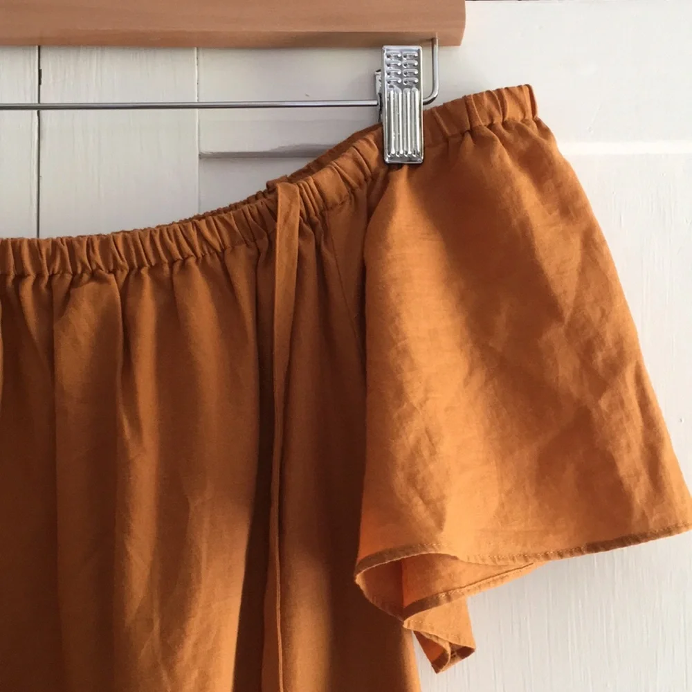 Burnt orange, off the shoulder dress - Picture 3 of 3